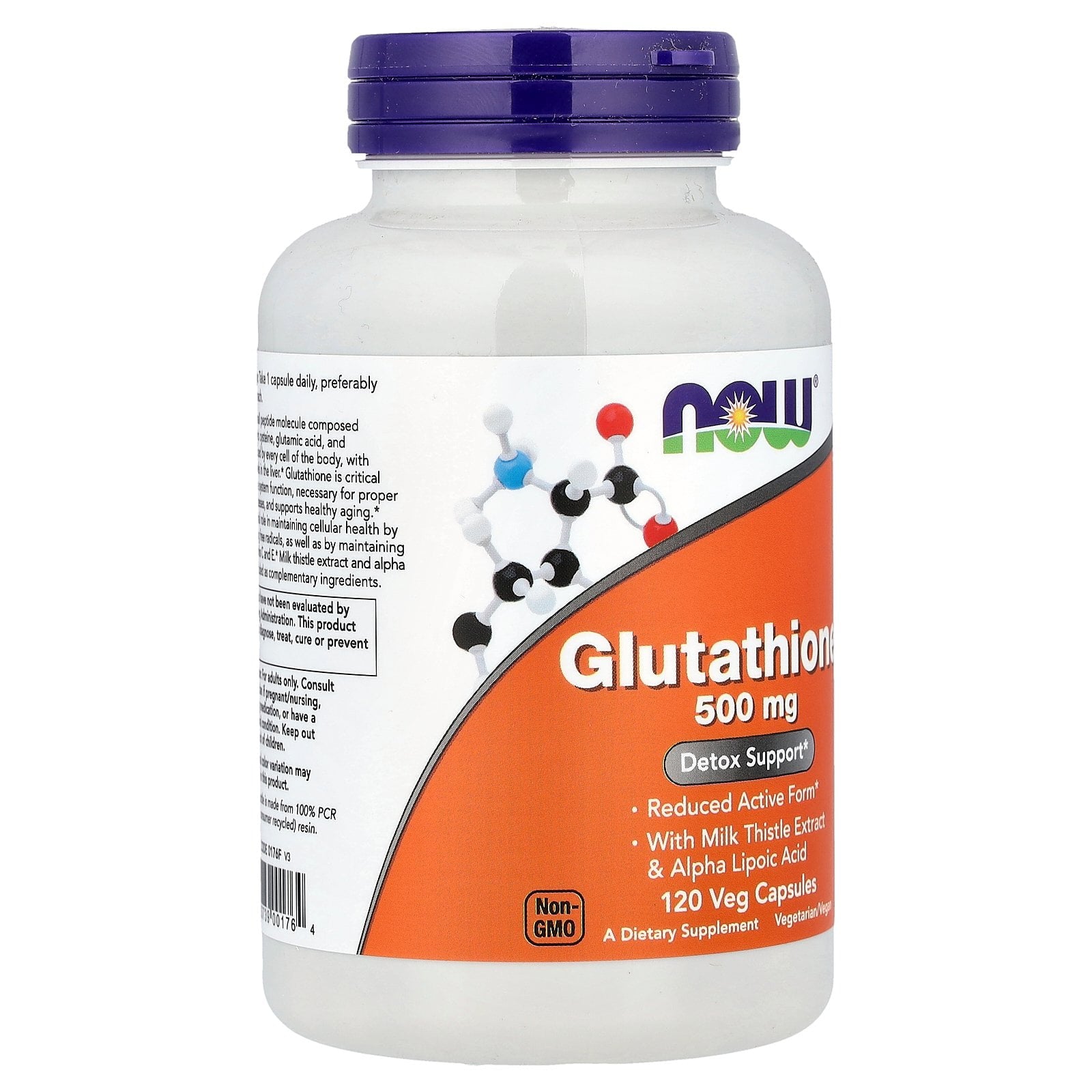 NOW Foods Glutathione , 500 mg, 120 Veg Capsules