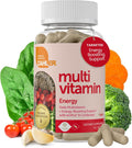 Mutivitamin Energy, Daily Multi + Energy Boosting Support with enXtra &amp; Cordyceps, 60 Capsules, Zahler