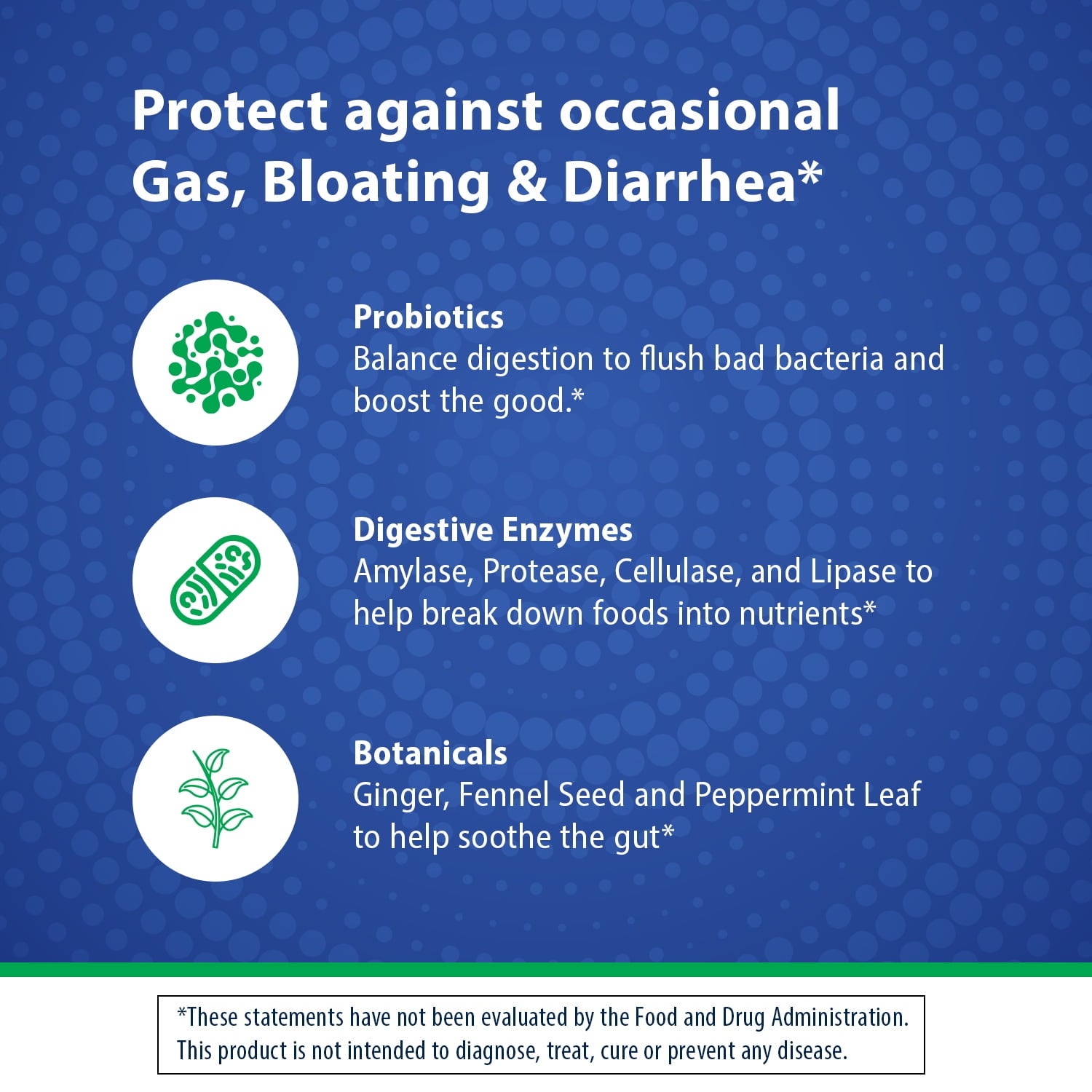 Florastor Unisex Advanced Gas &amp; Bloat Daily Probiotic &amp; Digestive Supplement Capsules, 30 Count
