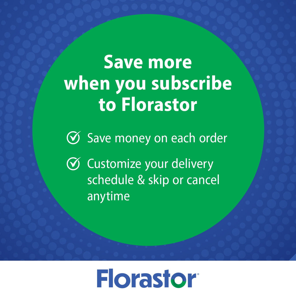 Florastor Unisex Advanced Gas &amp; Bloat Daily Probiotic &amp; Digestive Supplement Capsules, 30 Count