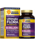 Ultimate Flora Probiotics Daily Mood Support | 65 Billion CFU | 60 Delayed Release Vegan Capsules with Ashwagandha | by Renew Life