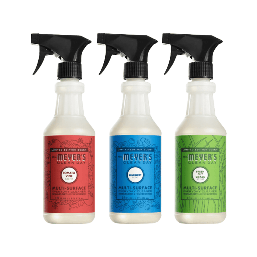 Mrs. Meyer’s Clean Day Multi-Surface Cleaner 16 fl oz Each, Fresh Cut Grass, Tomato Vine, Dandelion, Blueberry, 1 ct (Variety Pack)