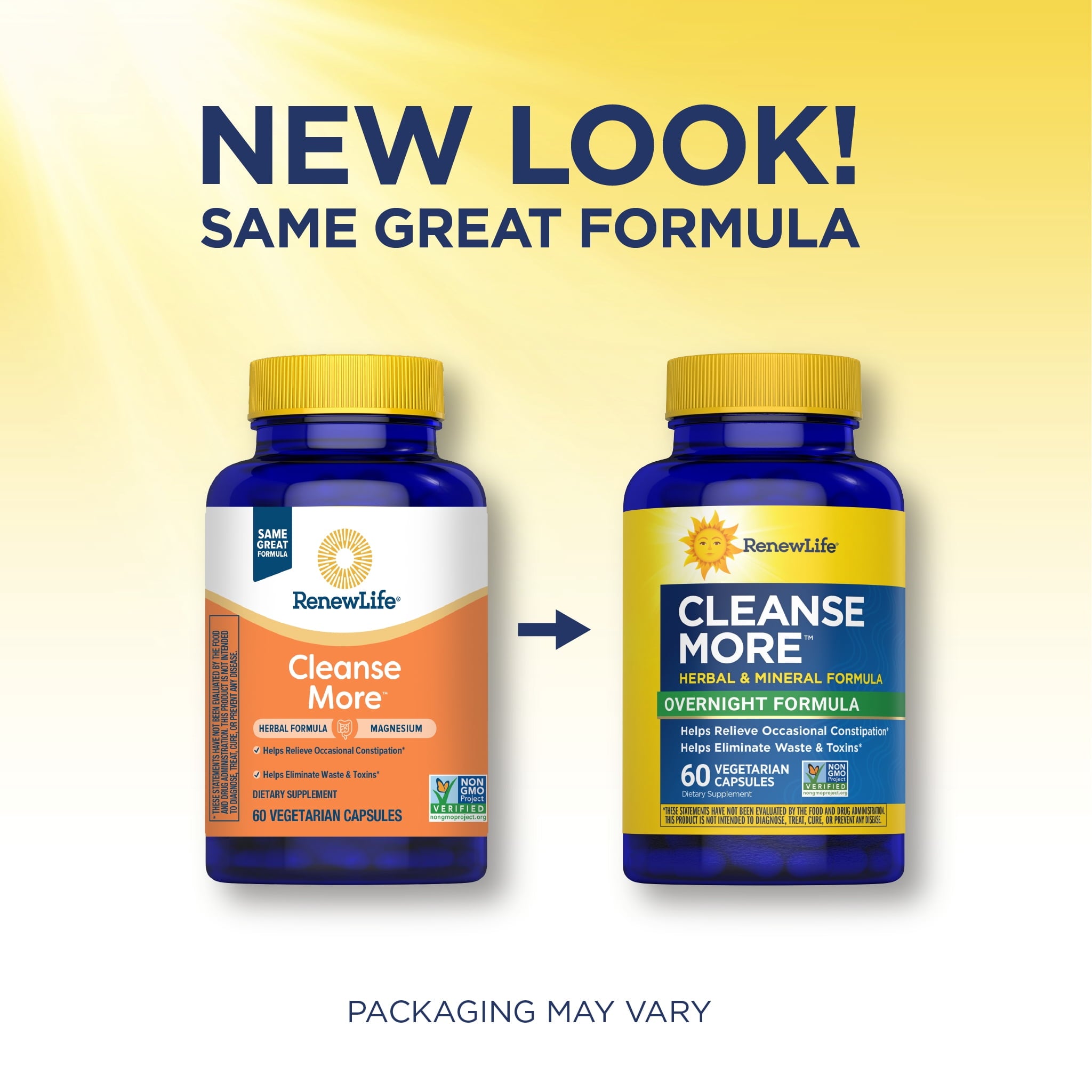 Cleanse More | Herbal and Mineral Supplement | 60 Capsules | by Renew Life