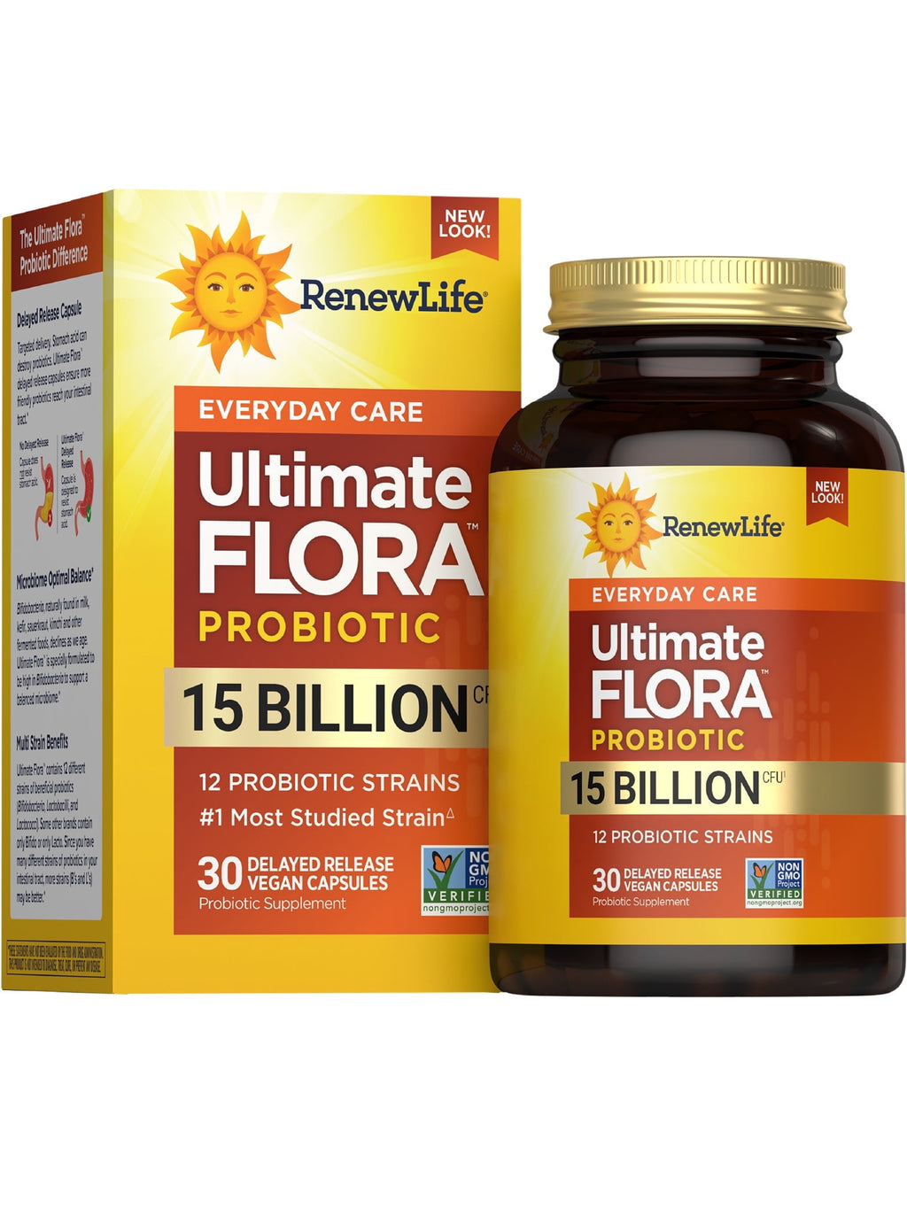 Renew Life Ultimate Flora Probiotic Capsules | 15 Billion CFU | 30 Count