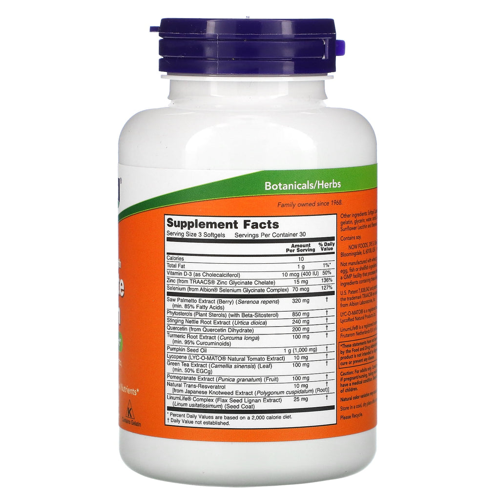 Prostate Health Clinical Strength By Now Foods - 90 Softgels