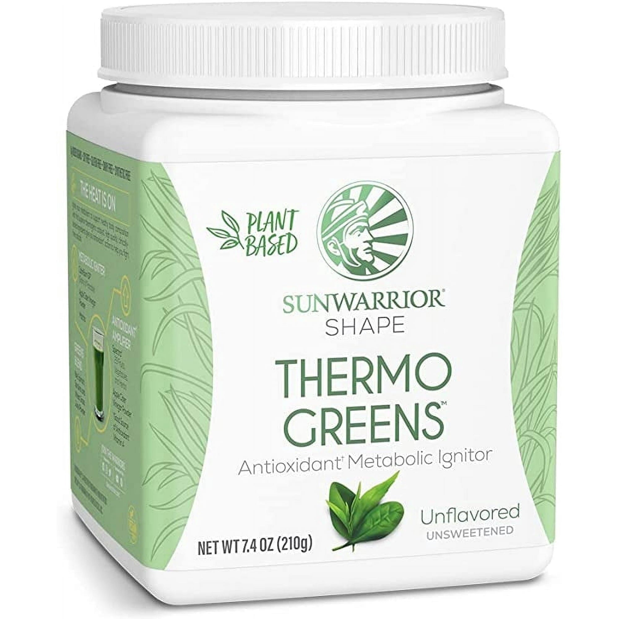 Sunwarrior Thermo Greens Unflavored Supergreens Metabolism Booster Powder 7.4 oz