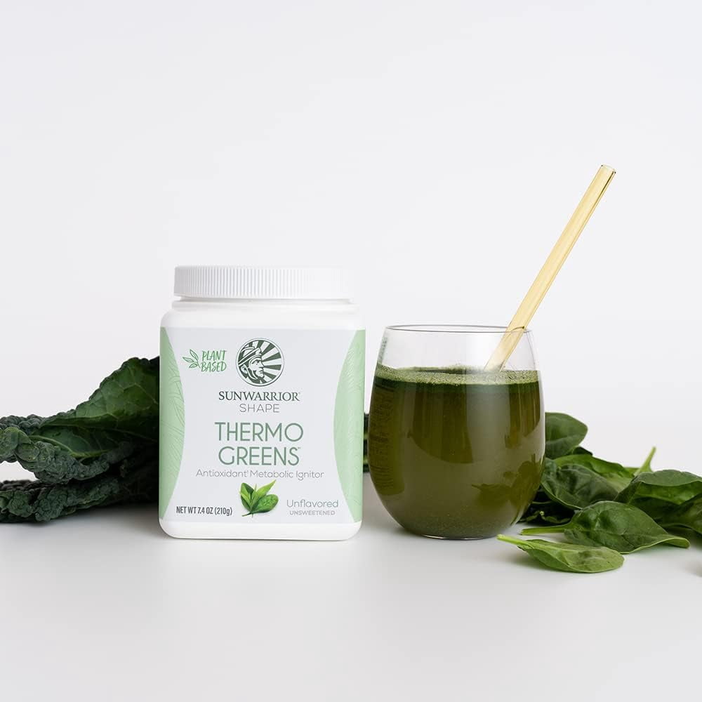 Sunwarrior Thermo Greens Unflavored Supergreens Metabolism Booster Powder 7.4 oz