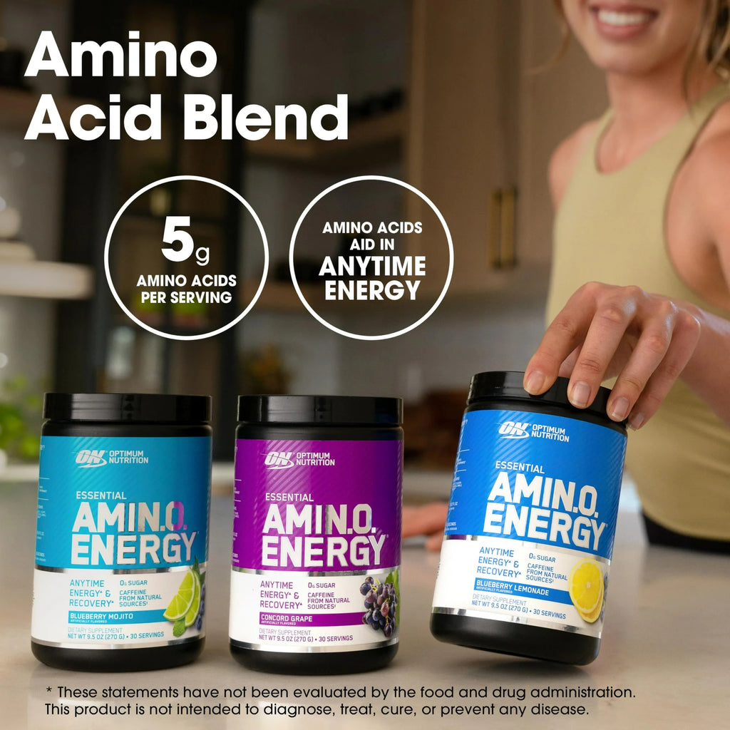 Optimum Nutrition, Essential Amino Energy, Powder, Concord Grape, 30 Servings
