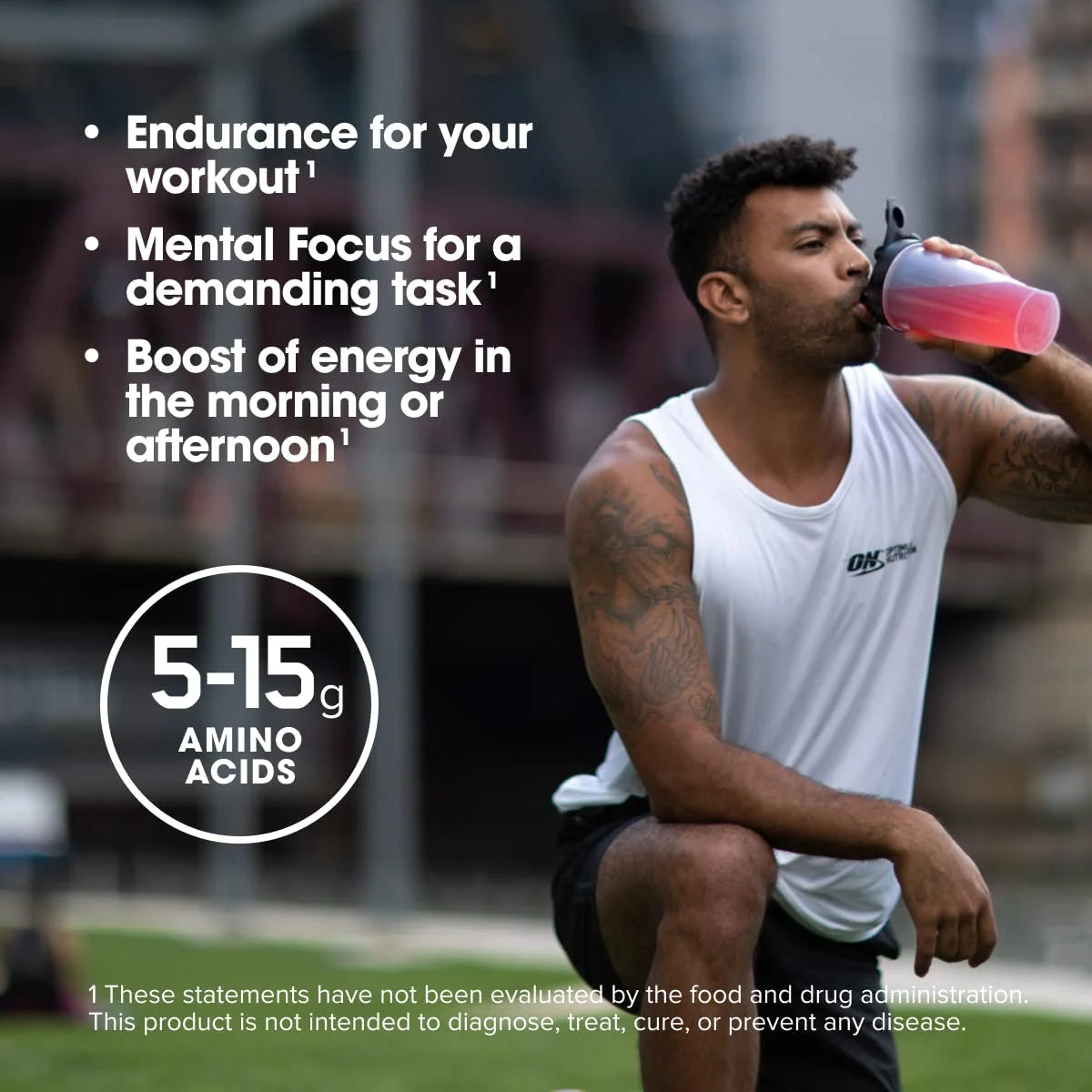 Optimum Nutrition Amino Energy Pre Workout + Essential Amino Acids Powder, Watermelon, 30 Servings