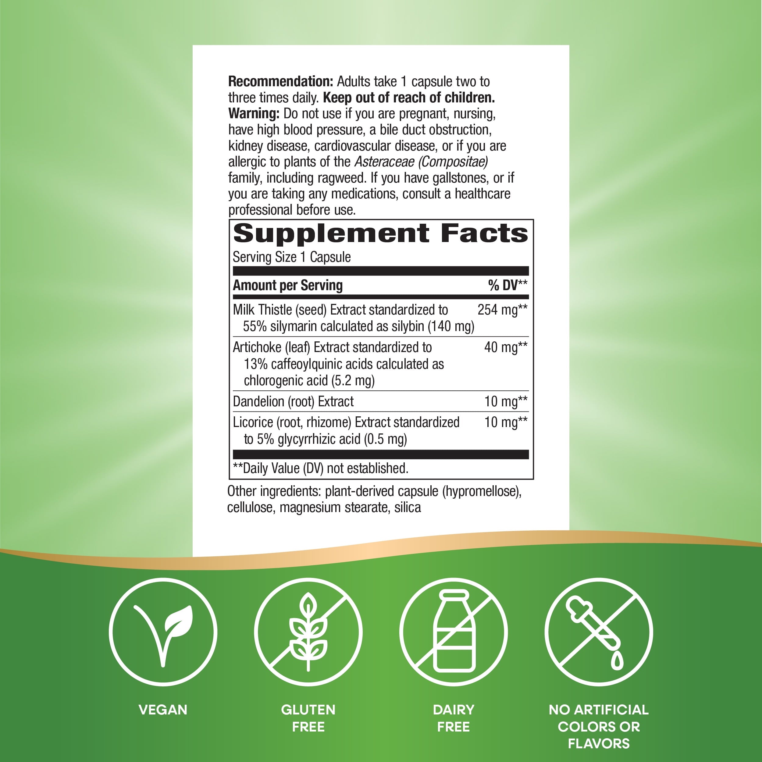 Nature's Way Super Milk Thistle Capsules, Promotes Healthy Liver Function*, Unisex, 120ct