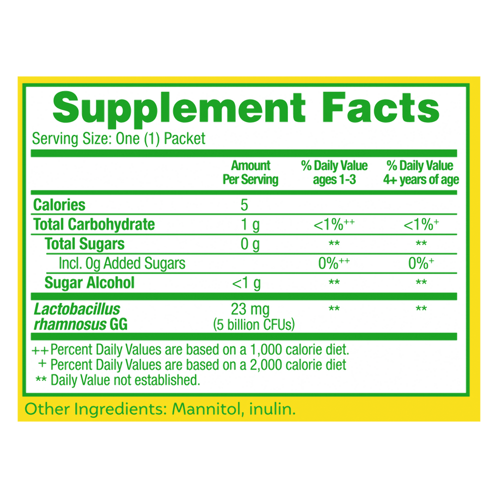 Culturelle Probiotics Kids Purely Probiotic Daily Ready-to-Mix Supplement, Immunity &amp; Digestion Support for Children, No Flavor Added, 50 Packets