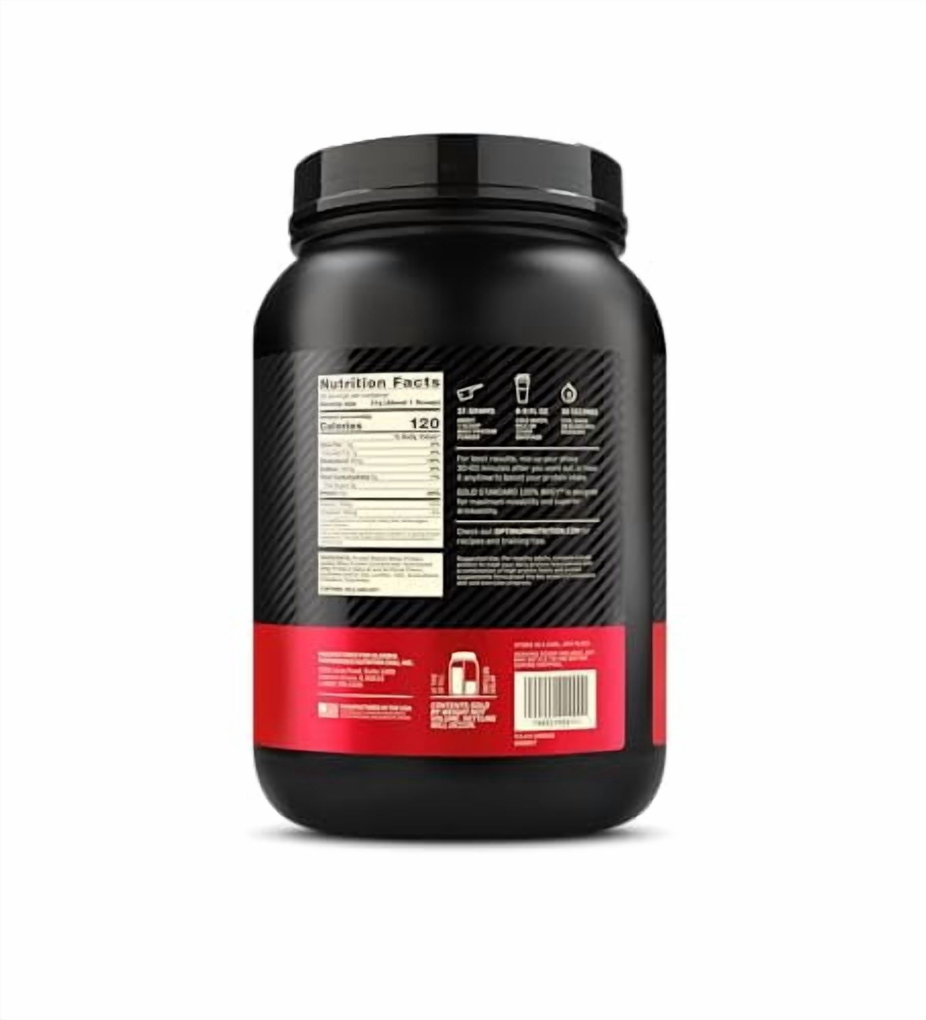 Optimum Nutrition Gold Standard 100% Whey Protein Powder, French Vanilla Creme, 24g Protein, 2 LB