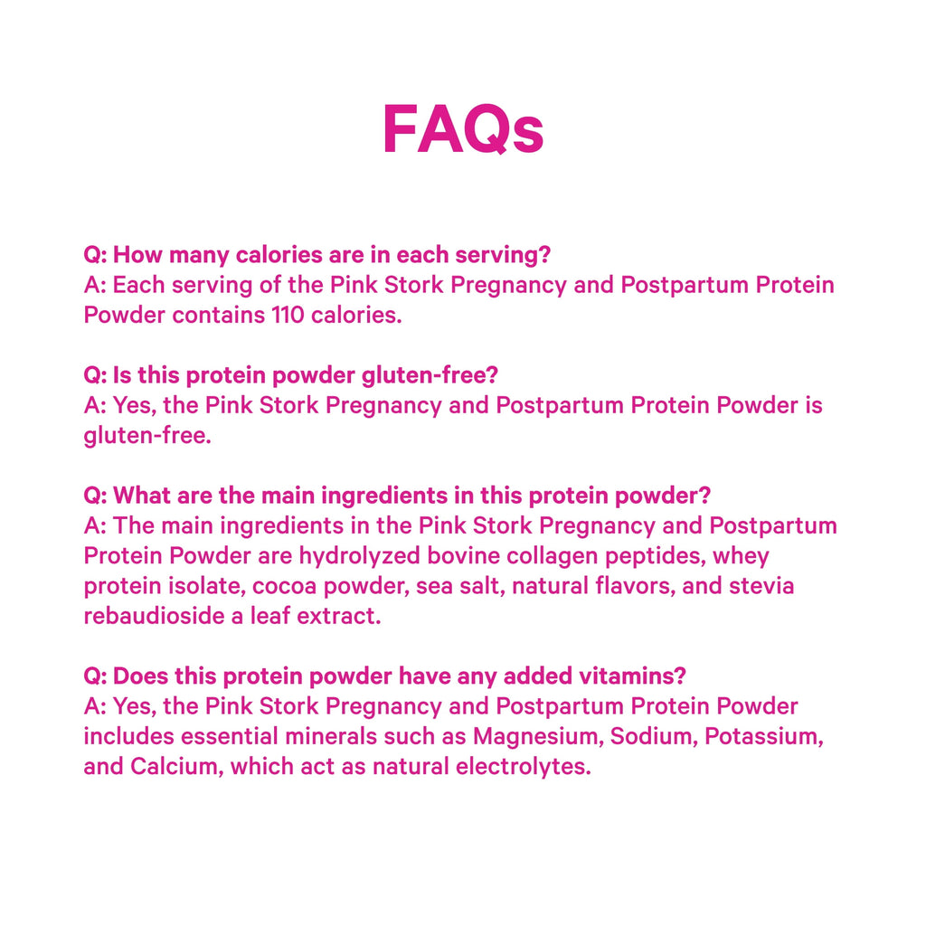 Pink Stork Pregnancy + Nursing Protein Powder, Chocolate, 15 Servings