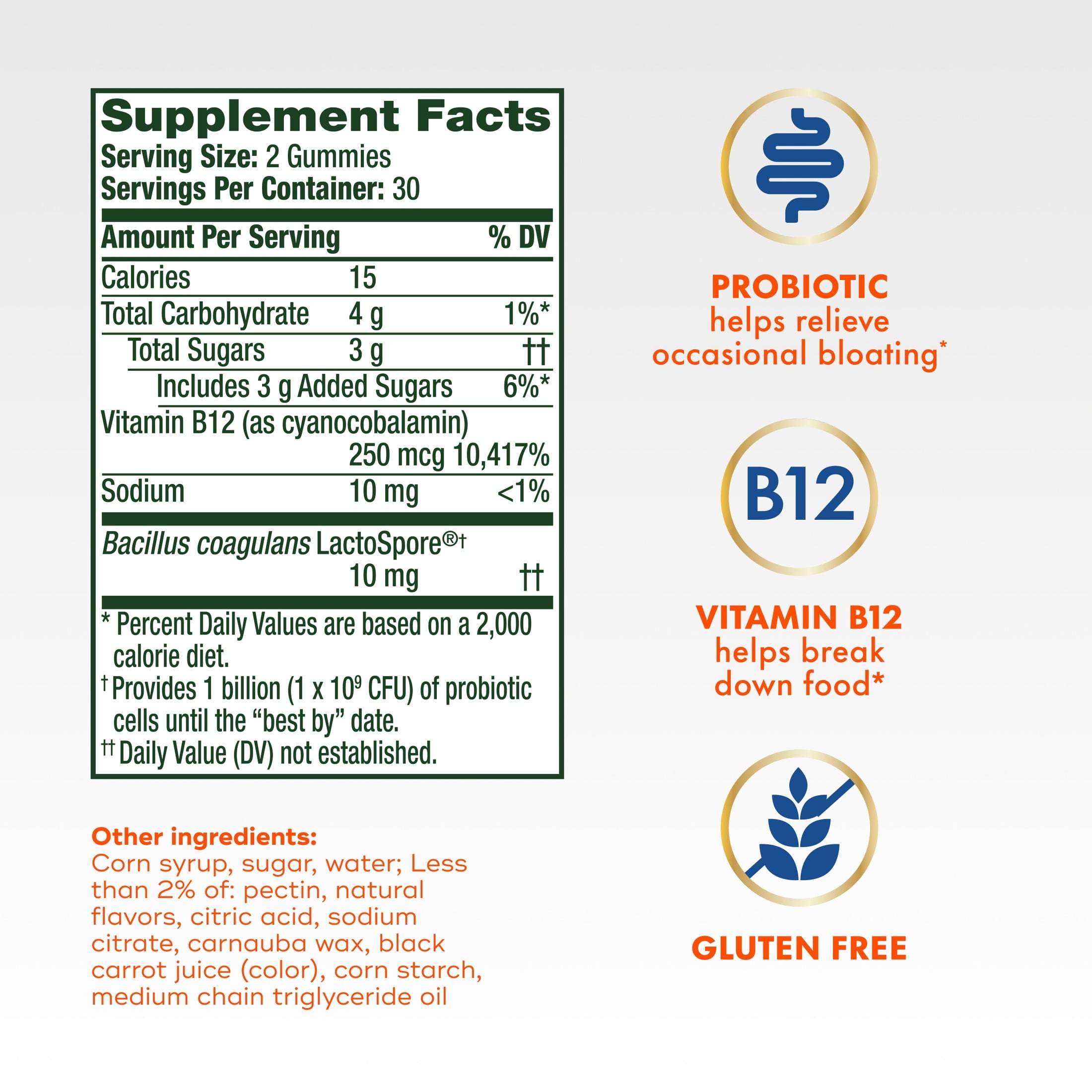 Align Probiotic Gummies Bloating Relief + Digestion, Daily Probiotic Supplement, 60 Gummies