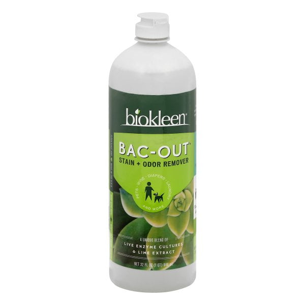 Biokleen Bac-Out Stain &amp; Odor Remover Live Enzyme Cultures &amp; Lime Extract, 32 Fl Oz