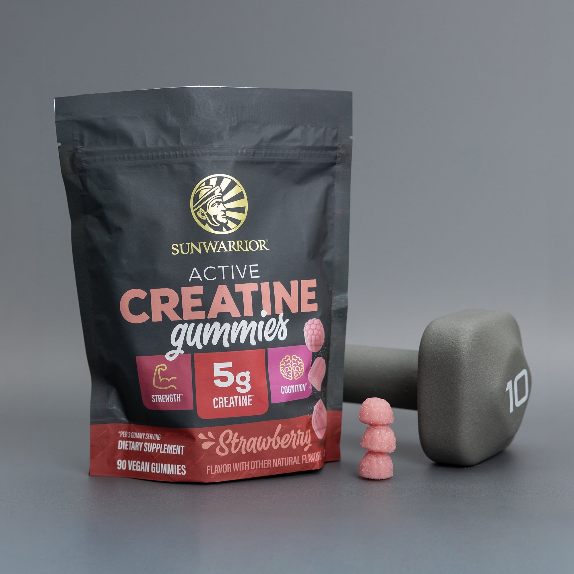 US Active Creatine Gummies (Strawberry) - 90ct pouch (30 srv)