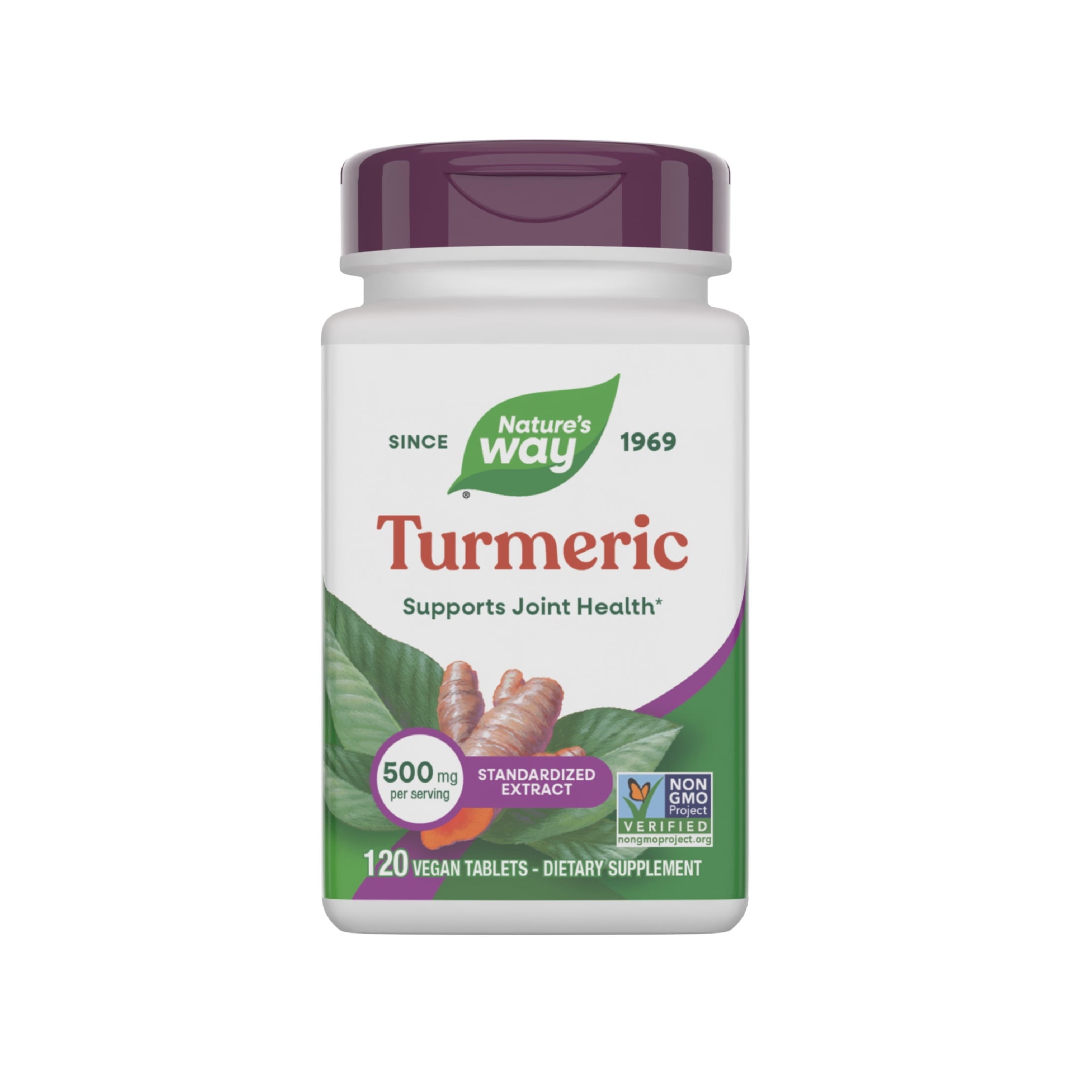 Nature's Way Turmeric Tablets, Premium Extract, Supports Joint Health*, Unisex, 120ct