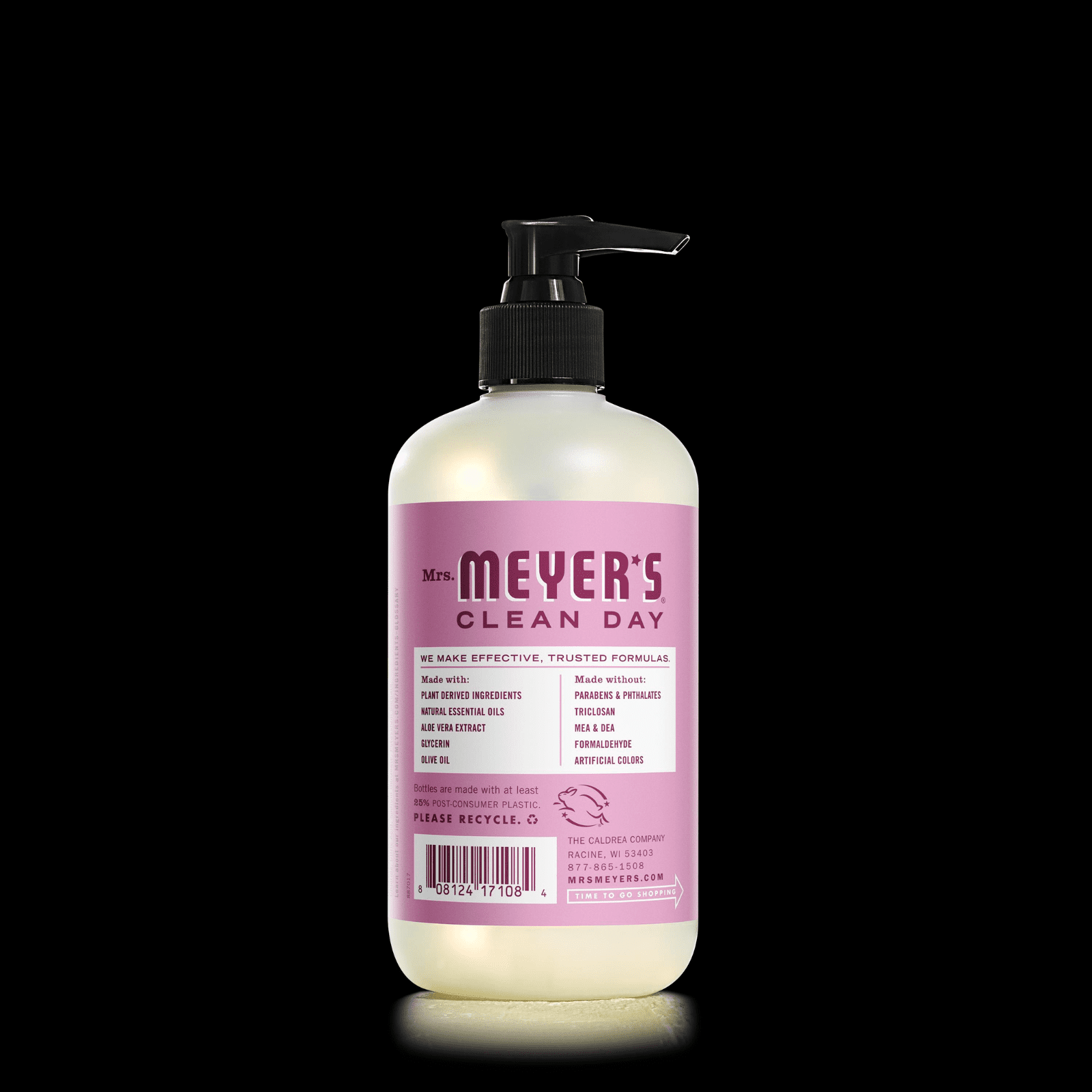 MRS. MEYER'S CLEAN DAY Liquid Hand Soap Variety Pack, Compassion Flower, Rainwater, Peony, Lemon Verbena, Lavender, Basil, 12.5 fl oz Each, 1 CT