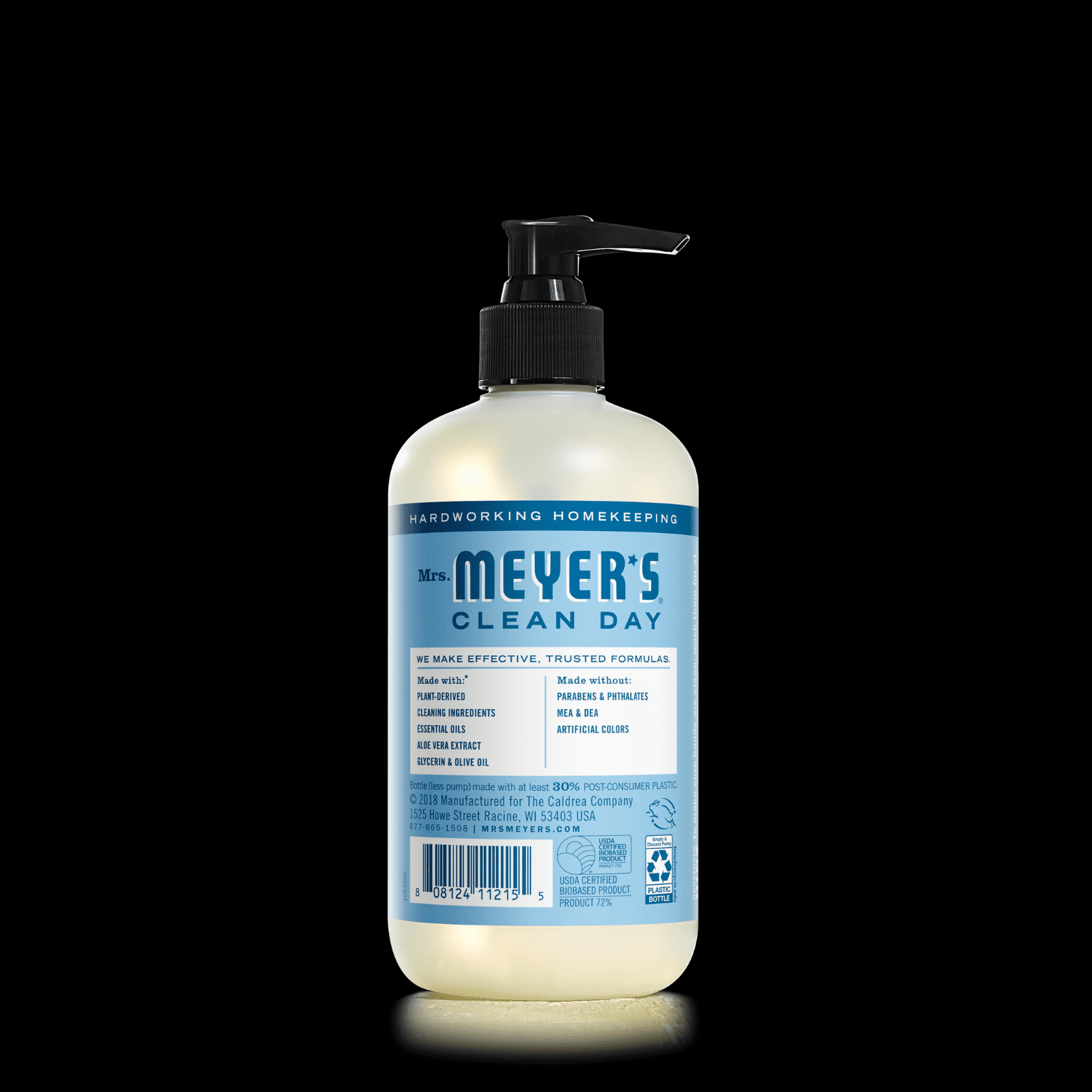 MRS. MEYER'S CLEAN DAY Liquid Hand Soap Variety Pack, Compassion Flower, Rainwater, Peony, Lemon Verbena, Lavender, Basil, 12.5 fl oz Each, 1 CT