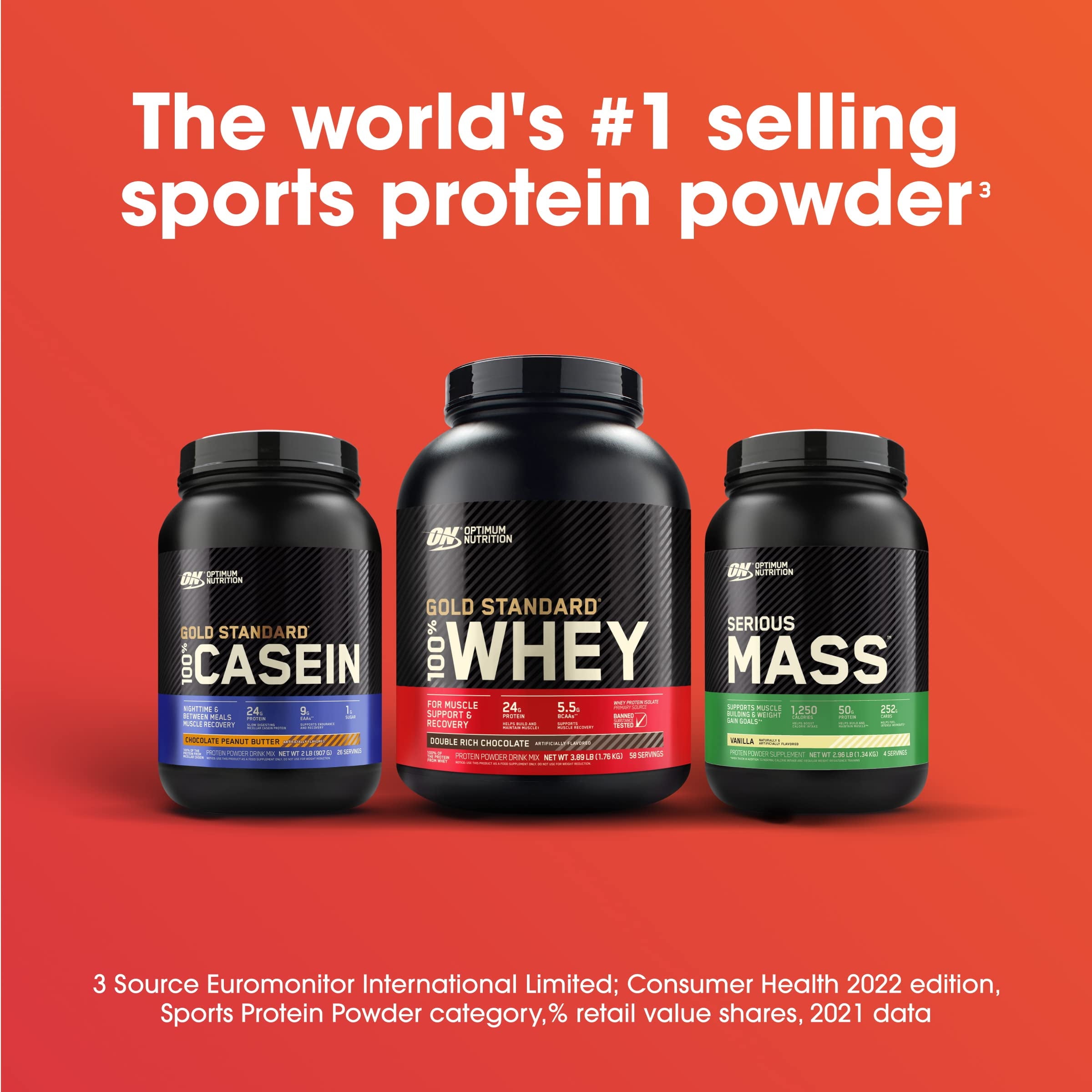 Optimum Nutrition Serious Mass Protein Powder, Banana, 50g Protein, 6 Lb