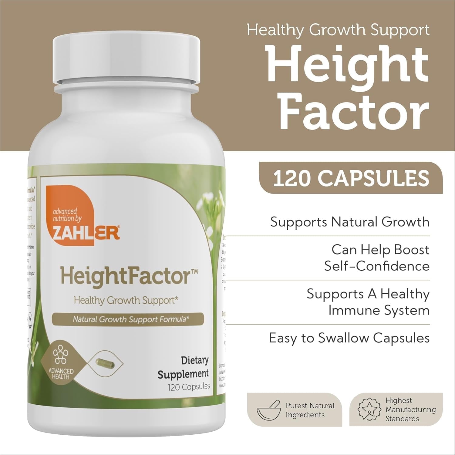 Zahler - HeightFactor Healthy Growth Factor - 120 Capsules