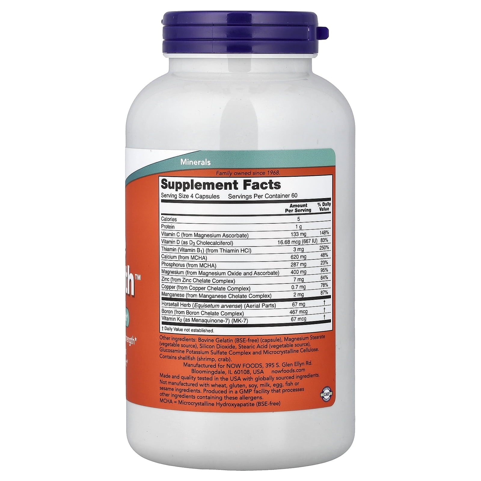 Bone Strength, 240 Capsules, NOW Foods