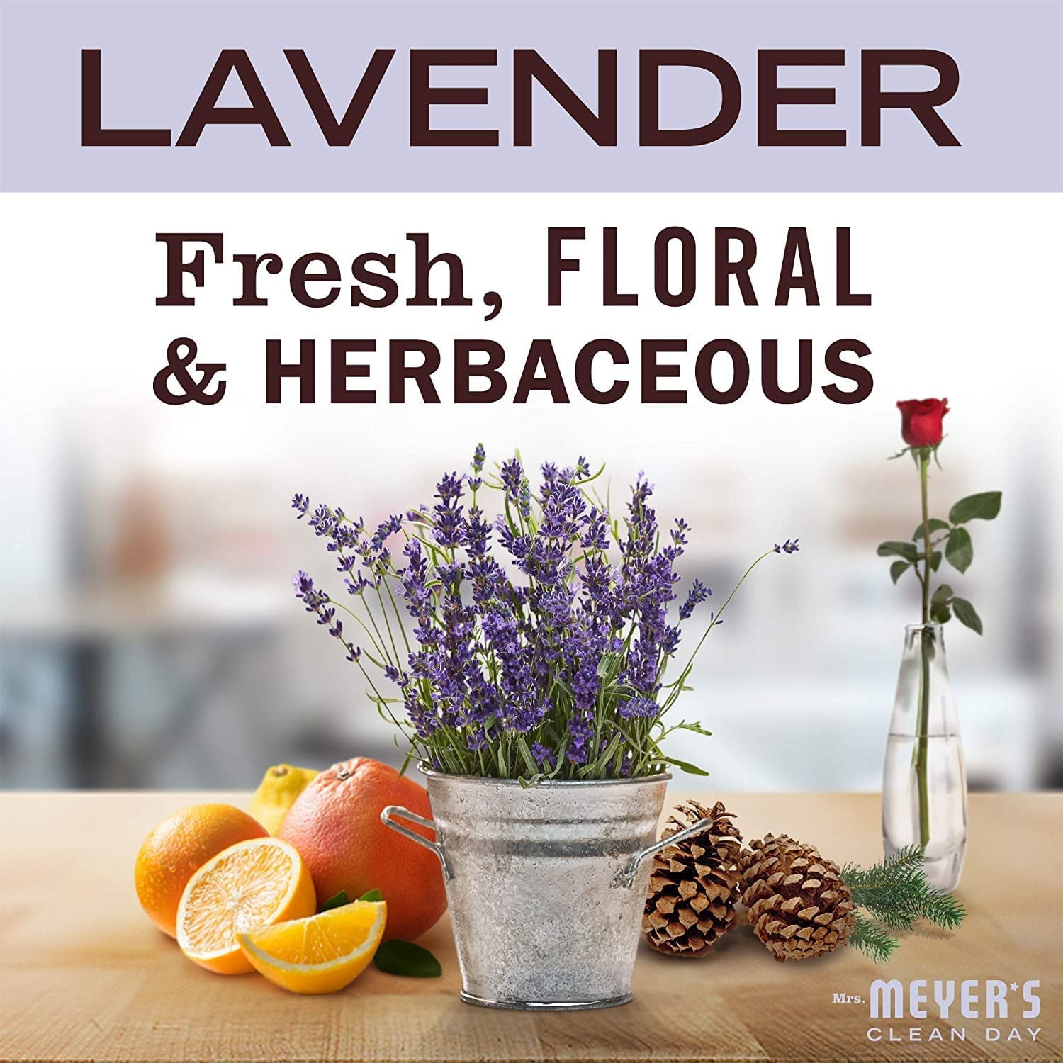 Mrs. Meyer's Liquid Hand Soap Refill Variety, 1 Lemon Verbena, 1 Basil, 1 Lavender, 33 oz each, 3 CT