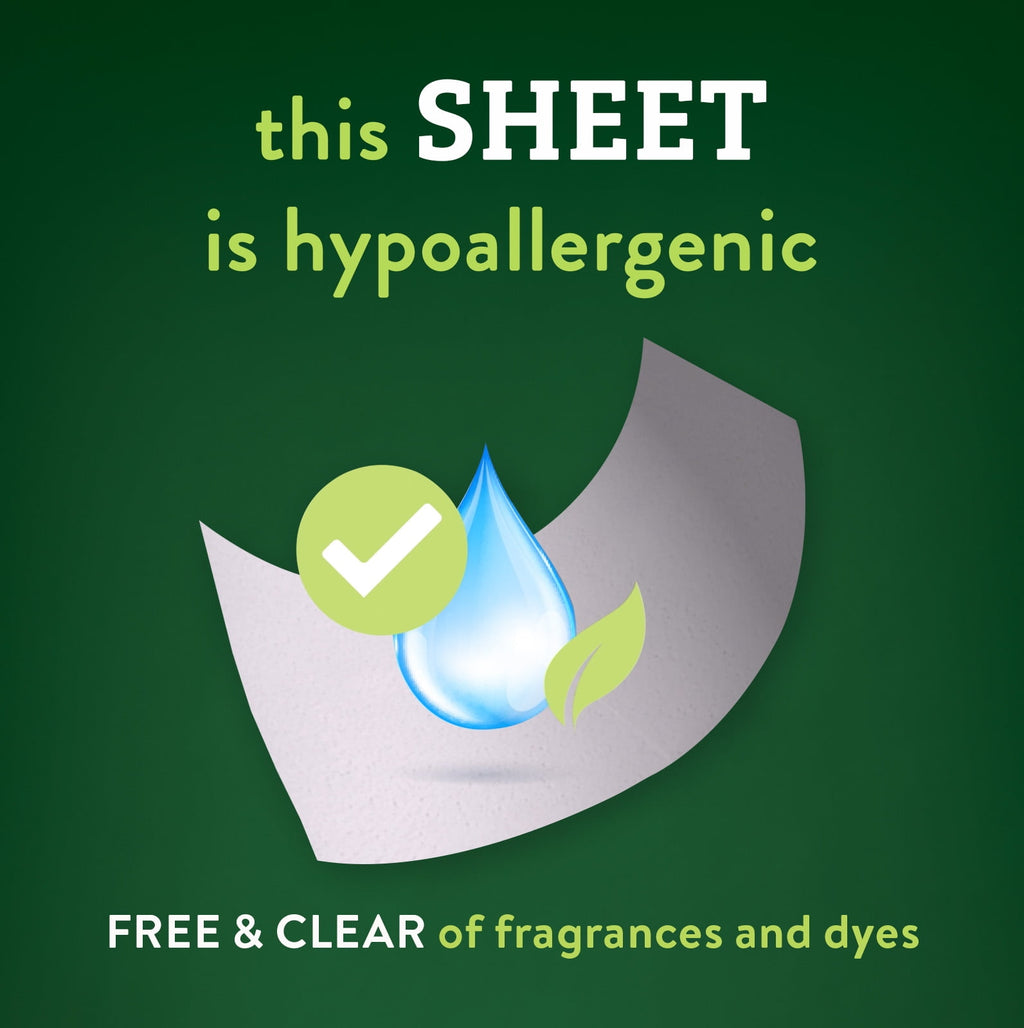 Biokleen Laundry Detergent Sheets - Free &amp; Clear From Fragrances and Dyes, Hypoallergenic Enzymatic Cleaning, 50 Sheets - 100 Loads