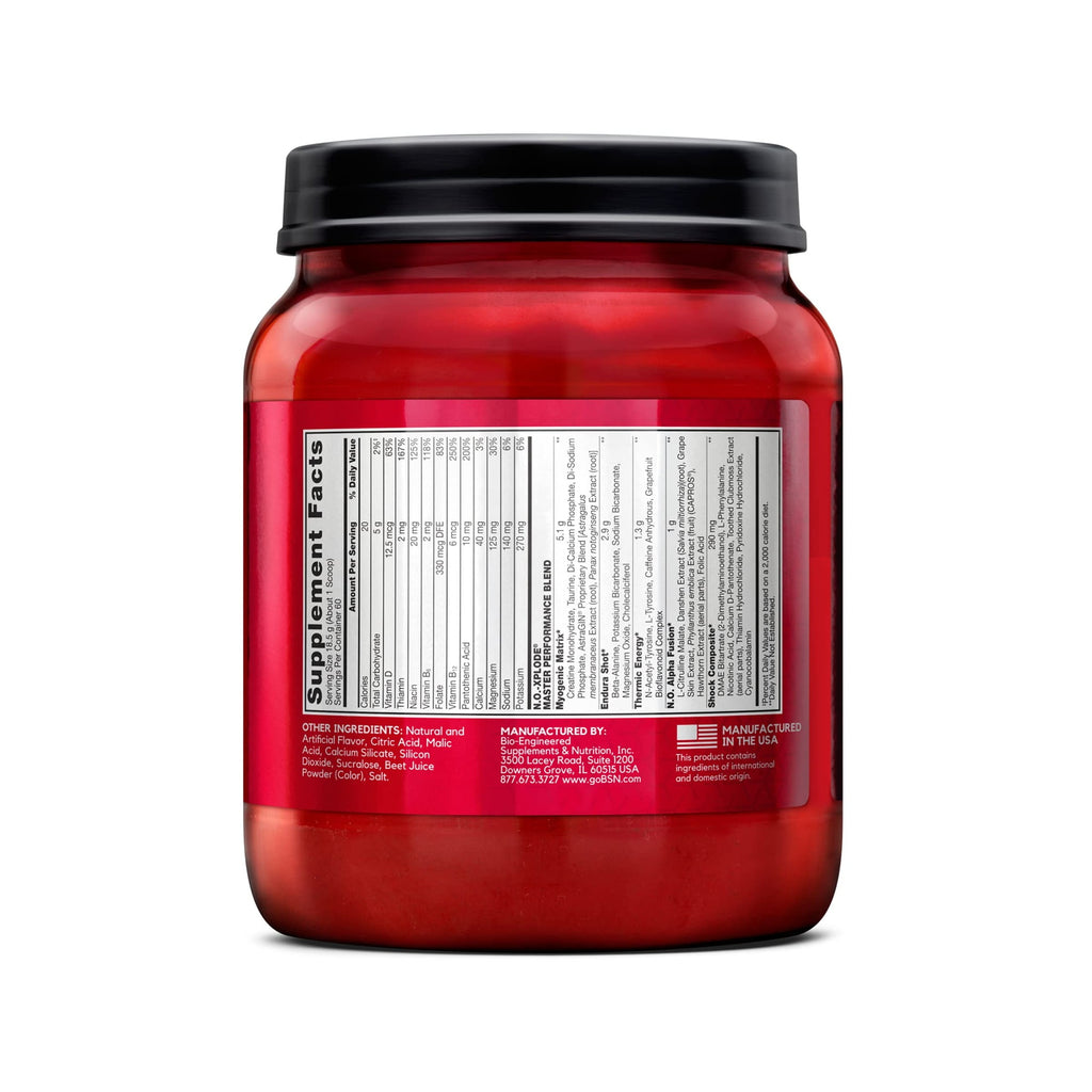 BSN N.O. Xplode Pre-Workout Supplement with Creatine, Beta-Alanine, and Energy, Watermelon, 60 Servings