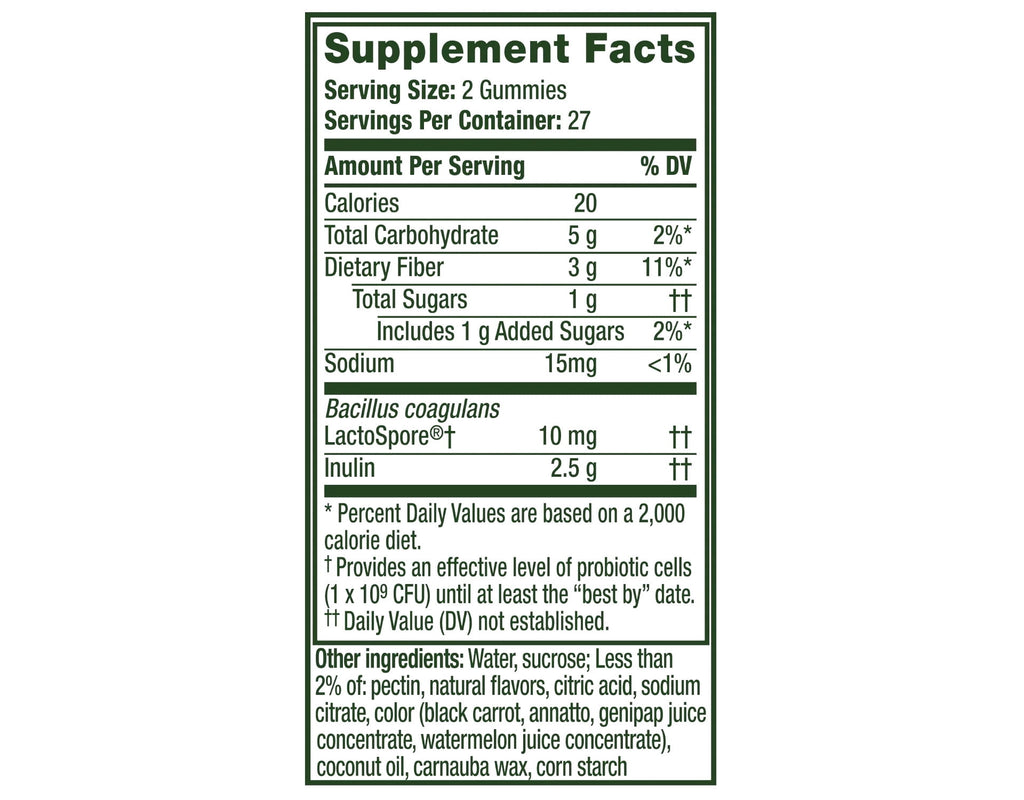 Align DualBiotic Prebiotic and Probiotic Gummies Dietary Supplement Fruit Flavored 50 Gummies