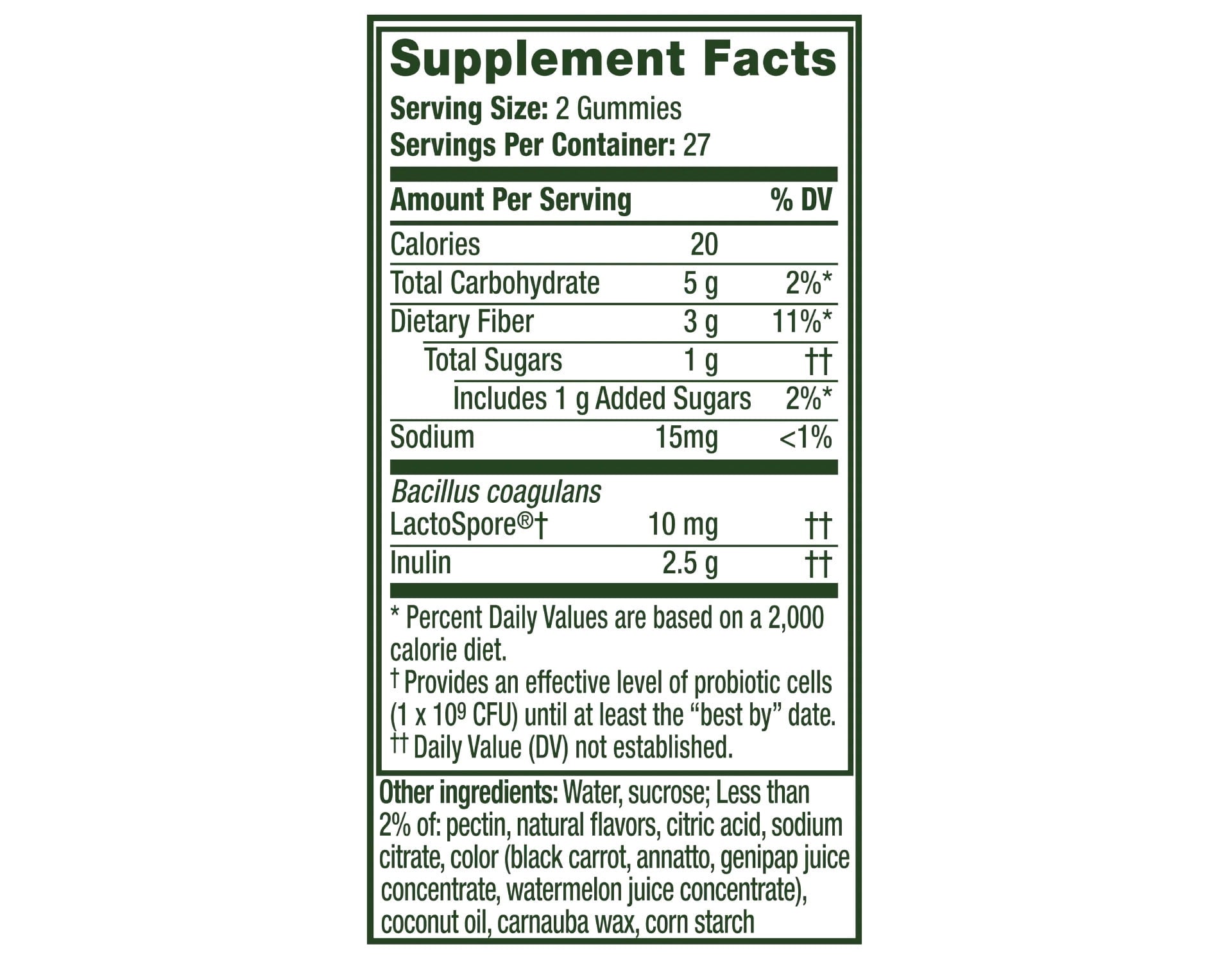Align DualBiotic Prebiotic and Probiotic Gummies Dietary Supplement Fruit Flavored 50 Gummies