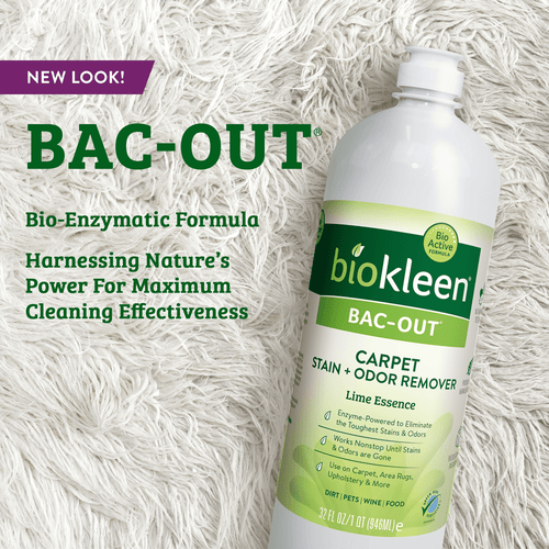 Biokleen Bac-Out Carpet &amp; Fabric Stain and Odor Remover with Enzymes - 2 Pack, 32 oz (64 oz)