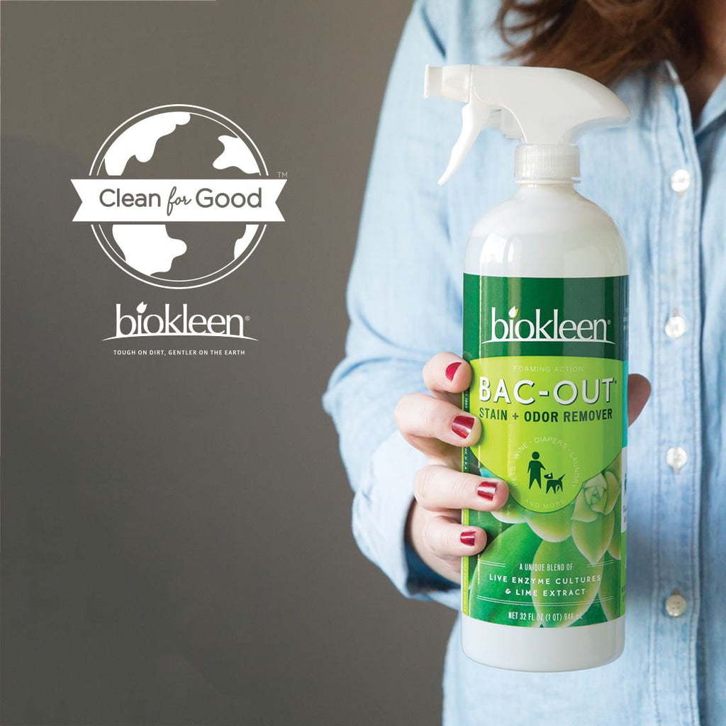 Biokleen Bac-Out Stain &amp; Odor Remover Live Enzyme Cultures &amp; Lime Extract, 32 Fl Oz