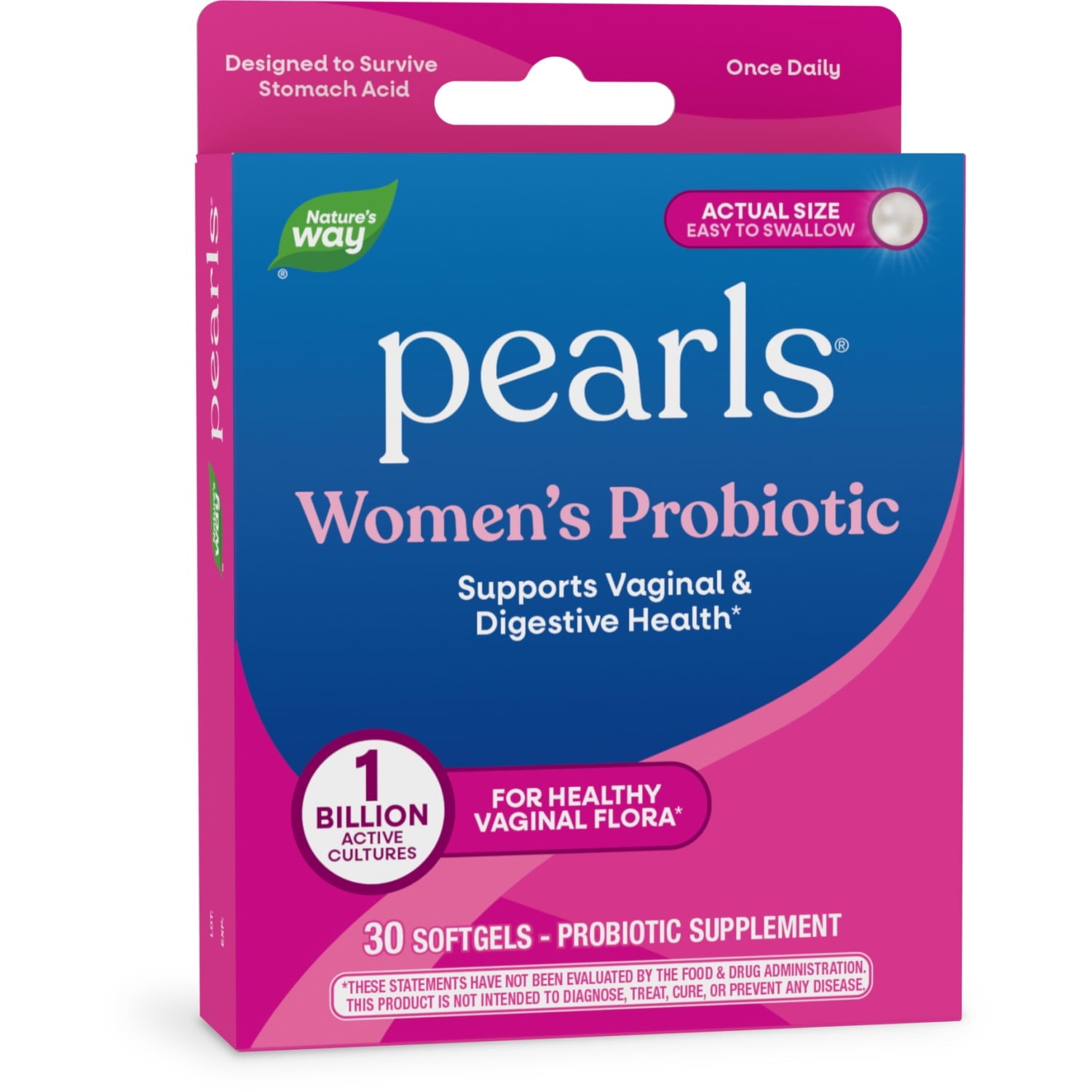 Nature's Way Pearls Women's Probiotic Softgels, Supports Women's &amp; Digestive Health*, 30 Count