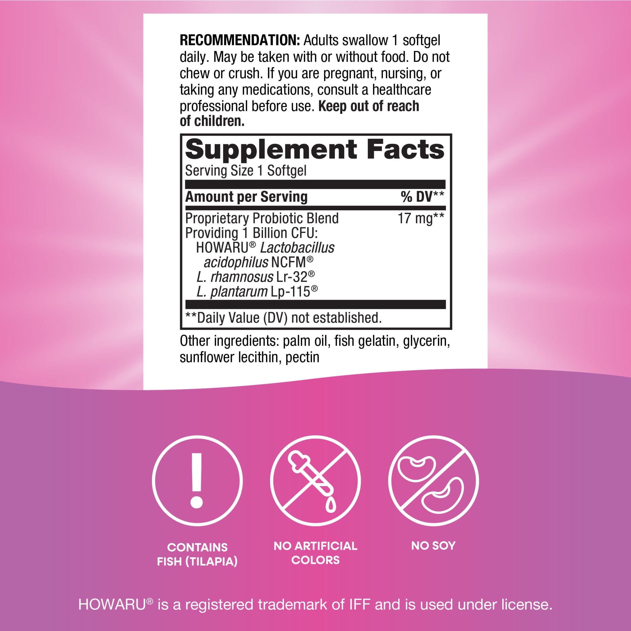 Nature's Way Pearls Women's Probiotic Softgels, Supports Women's &amp; Digestive Health*, 30 Count