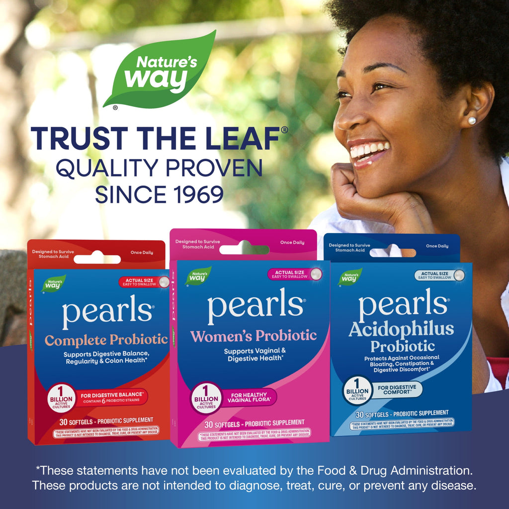 Nature's Way Pearls Women's Probiotic Softgels, Supports Women's &amp; Digestive Health*, 30 Count