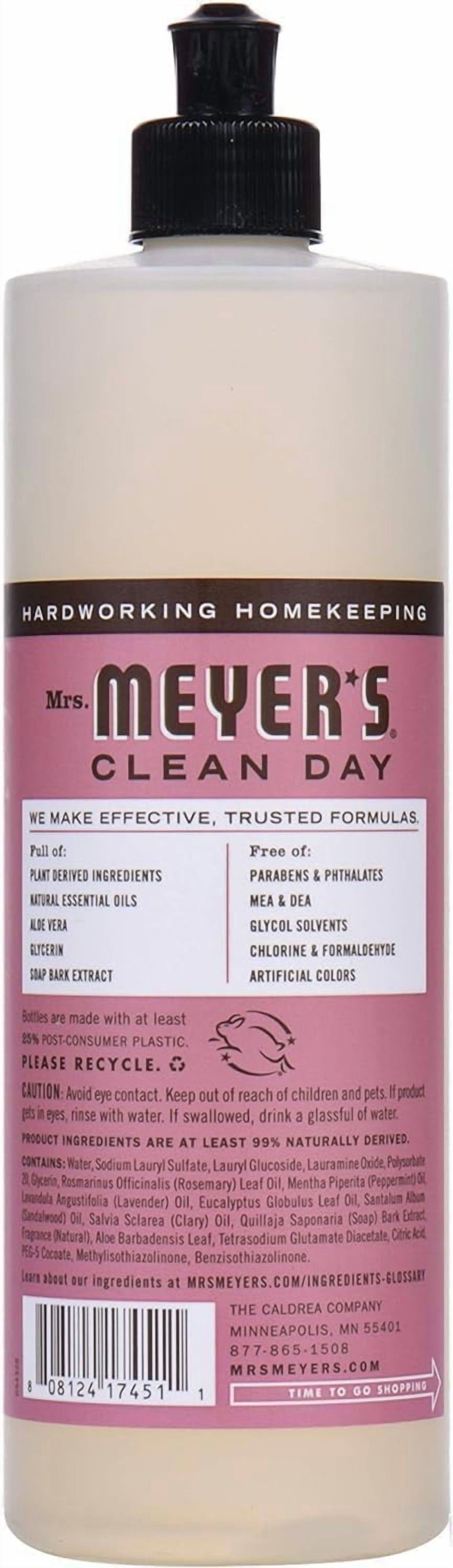 Mrs. Meyer’s Clean Day Variety, 2 Liquid Hand Soap 12.5 oz, 1 Liquid Dish Soap 16 fl oz (Basil)