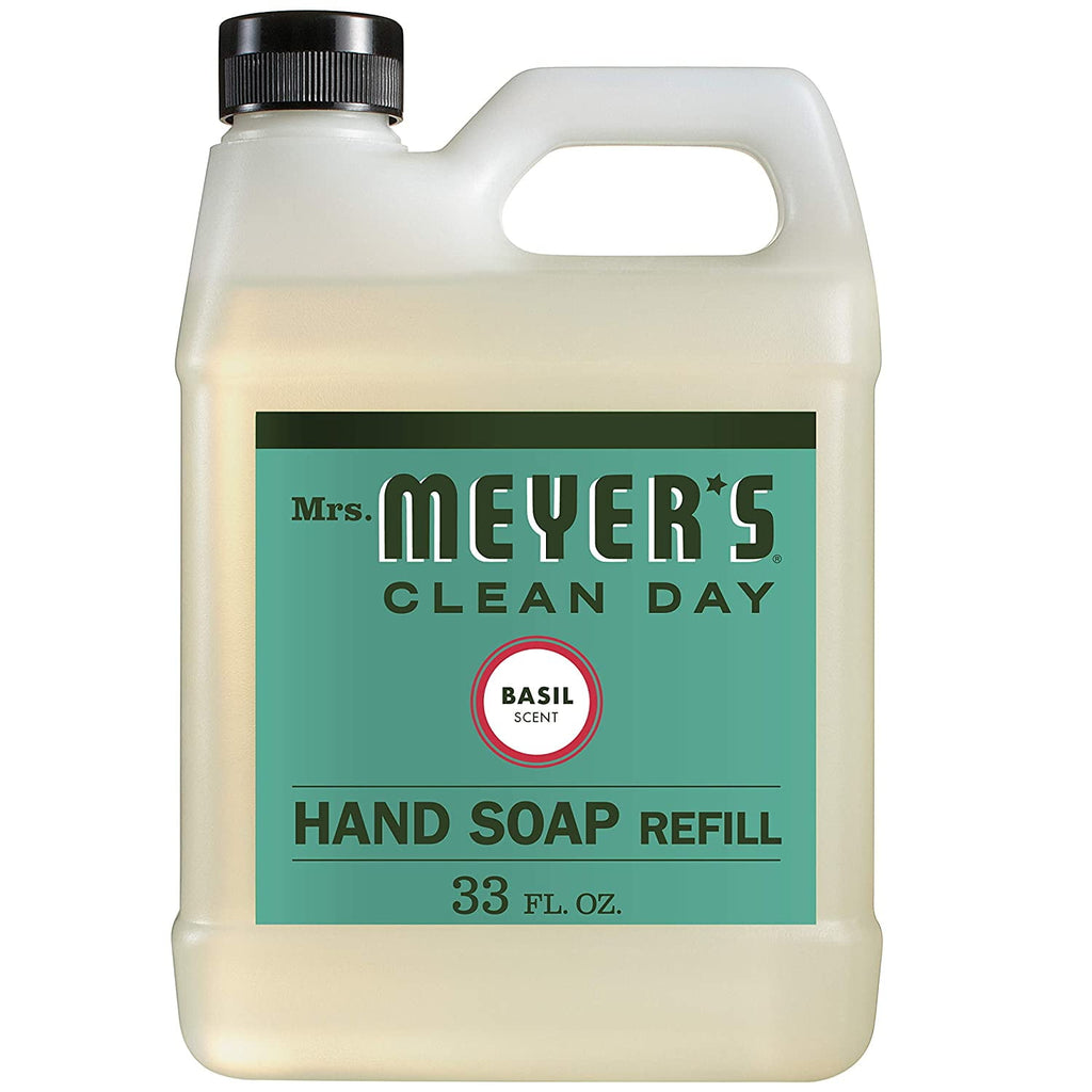 Mrs. Meyer's Clean day Hand Soap Liquid, Basil, 33 fl oz (6 pack) (Bundle)