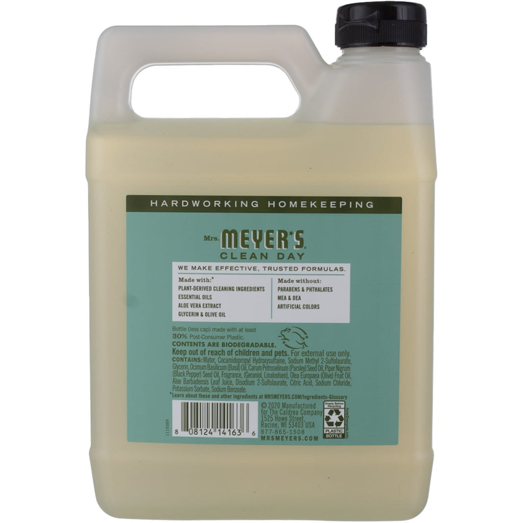 Mrs. Meyer's Clean day Hand Soap Liquid, Basil, 33 fl oz (6 pack) (Bundle)