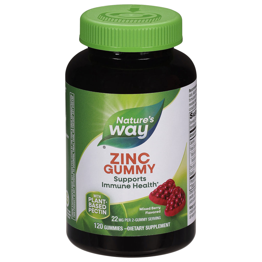 Nature's Way Mixed Berry Flavored 22 mg Zinc Gummy 120 Gummies