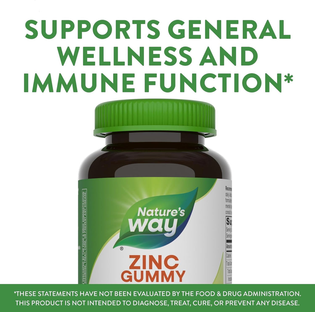 Nature's Way Mixed Berry Flavored 22 mg Zinc Gummy 120 Gummies