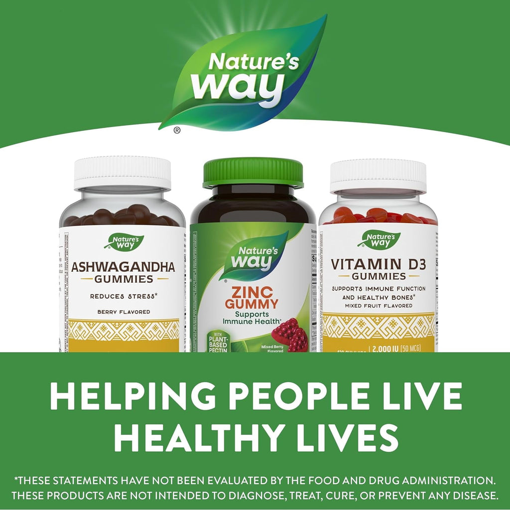 Nature's Way Mixed Berry Flavored 22 mg Zinc Gummy 120 Gummies