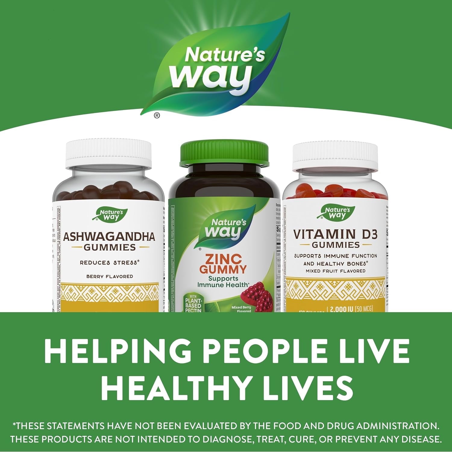 Nature's Way Mixed Berry Flavored 22 mg Zinc Gummy 120 Gummies