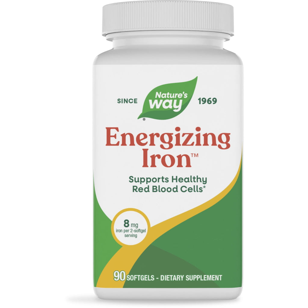 Nature's Way Energizing Iron Softgels, Supports Healthy Red Blood Cells*, Iron  &amp; Vitamin B12, 90ct
