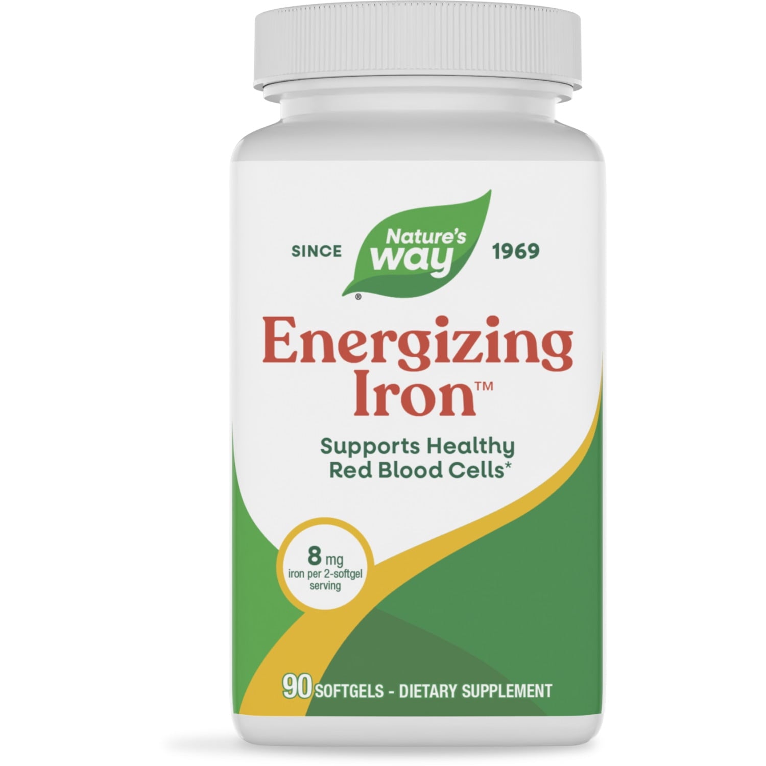Nature's Way Energizing Iron Softgels, Supports Healthy Red Blood Cells*, Iron  &amp; Vitamin B12, 90ct