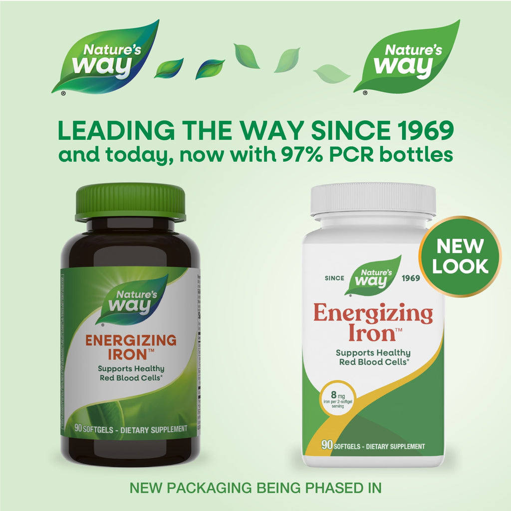 Nature's Way Energizing Iron Softgels, Supports Healthy Red Blood Cells*, Iron  &amp; Vitamin B12, 90ct