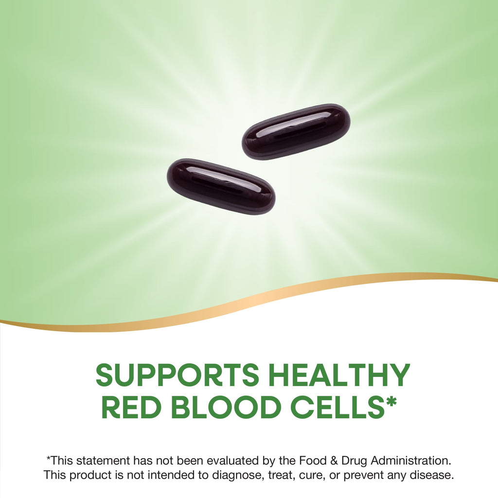 Nature's Way Energizing Iron Softgels, Supports Healthy Red Blood Cells*, Iron  &amp; Vitamin B12, 90ct