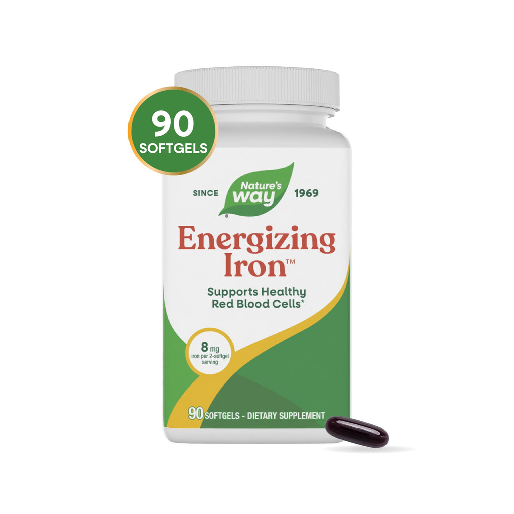 Nature's Way Energizing Iron Softgels, Supports Healthy Red Blood Cells*, Iron  &amp; Vitamin B12, 90ct