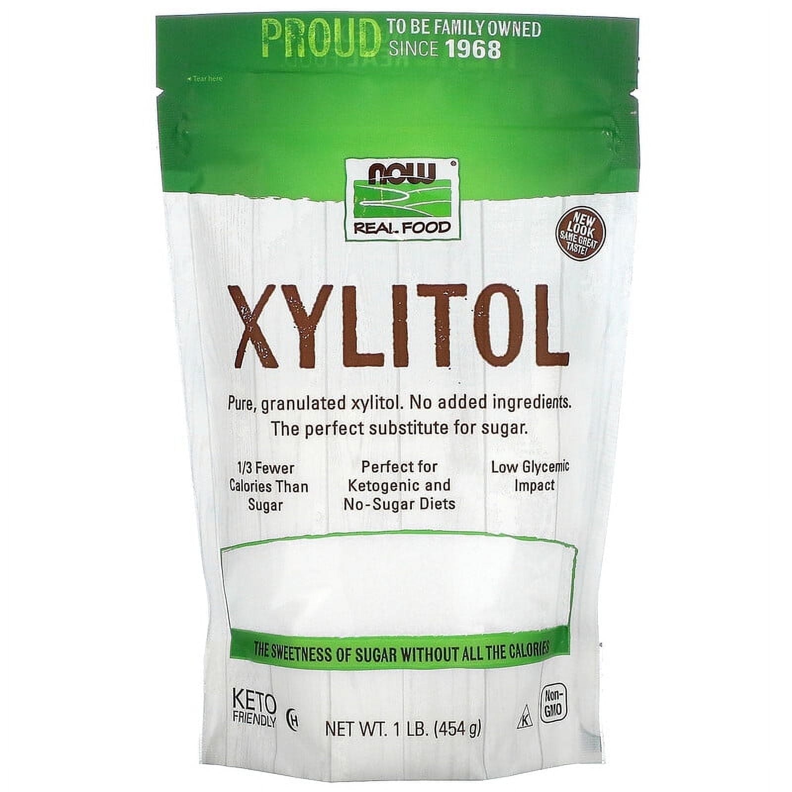 NOW Foods Real Food Xylitol -- 1 lb Pack of 2