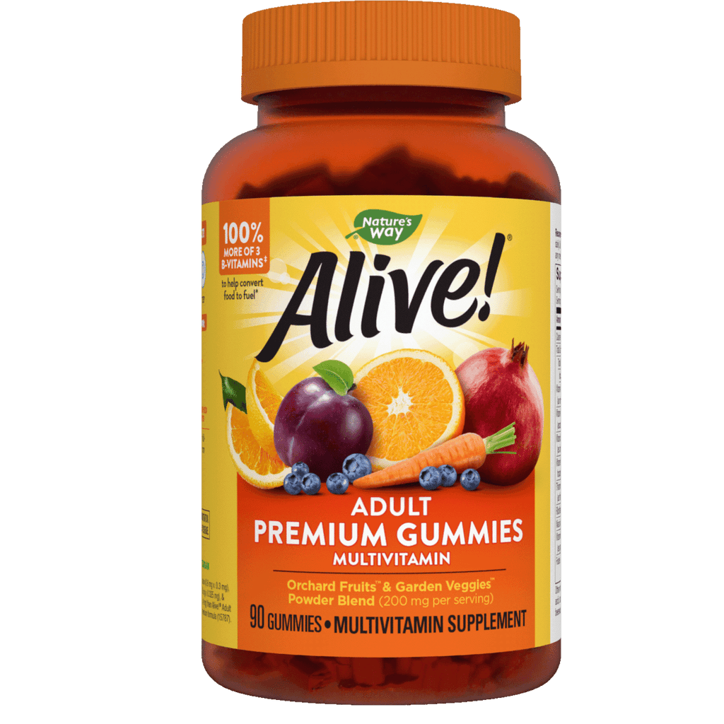 Nature's Way Alive! Premium Gummy Multivitamins, 14 Vitamins &amp; Minerals, 90 Gummies